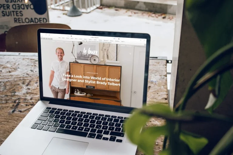 Computer Screen Website Layout