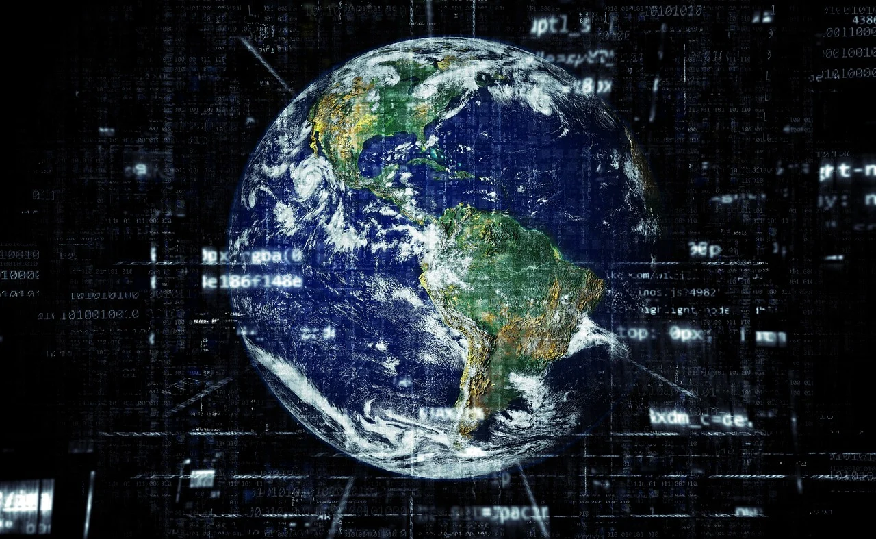 Global Map Digital Connection