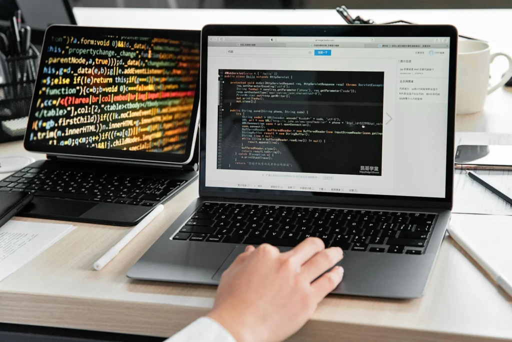 Laptop Programmer Coding Screen