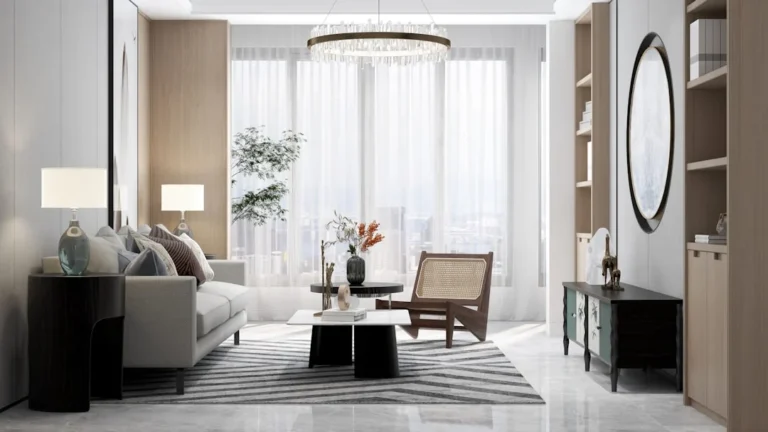 Jasa Pembuatan Website Interior Profesional & Terpercaya 1 Luxury Interior Modern Living Room Website Mockup