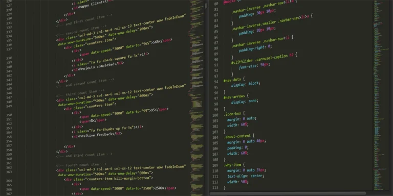 Website Code Programming Layout